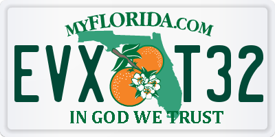 FL license plate EVXT32
