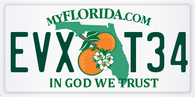 FL license plate EVXT34
