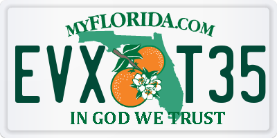 FL license plate EVXT35