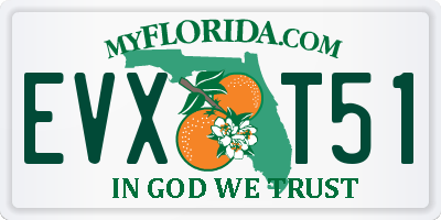 FL license plate EVXT51
