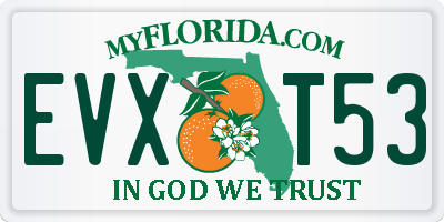 FL license plate EVXT53