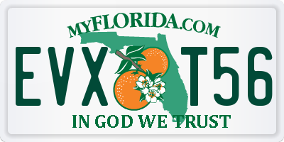 FL license plate EVXT56