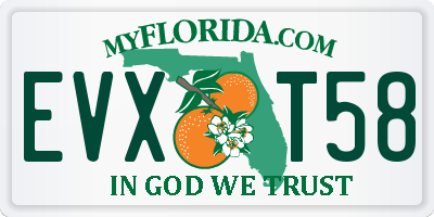 FL license plate EVXT58