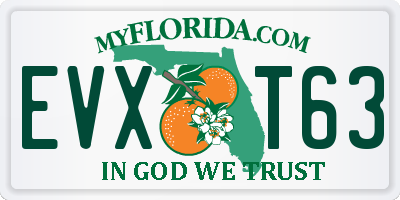 FL license plate EVXT63