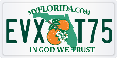 FL license plate EVXT75