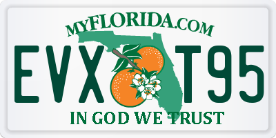 FL license plate EVXT95