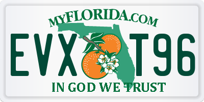 FL license plate EVXT96