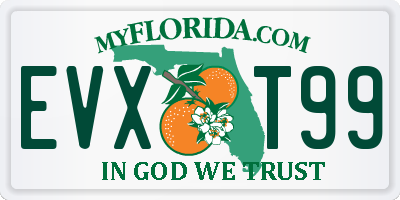 FL license plate EVXT99