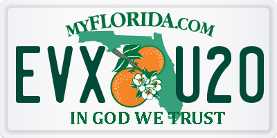 FL license plate EVXU20