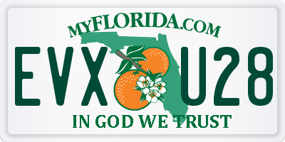 FL license plate EVXU28