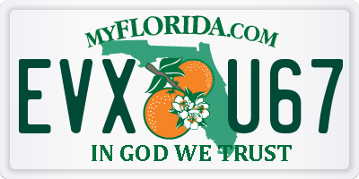 FL license plate EVXU67