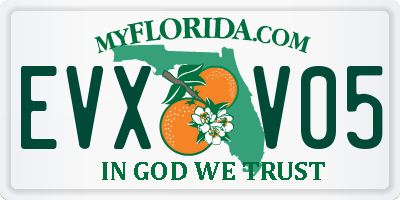 FL license plate EVXV05