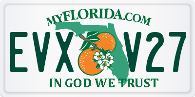 FL license plate EVXV27