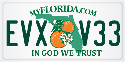 FL license plate EVXV33