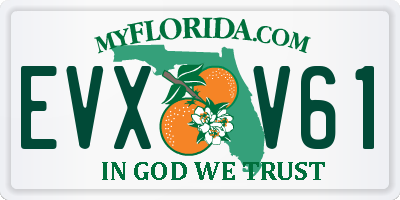FL license plate EVXV61