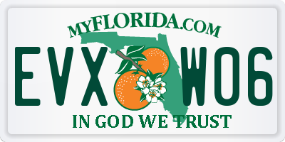FL license plate EVXW06