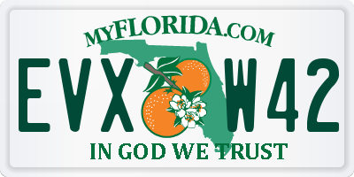 FL license plate EVXW42