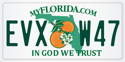 FL license plate EVXW47