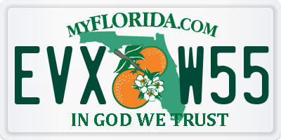 FL license plate EVXW55