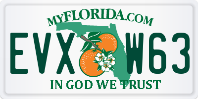 FL license plate EVXW63