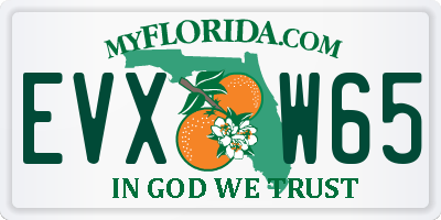 FL license plate EVXW65