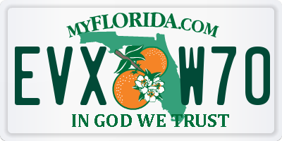 FL license plate EVXW70