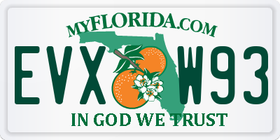 FL license plate EVXW93