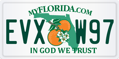 FL license plate EVXW97