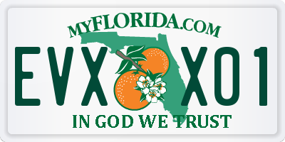 FL license plate EVXX01