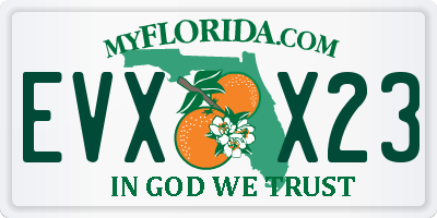 FL license plate EVXX23