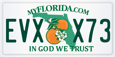 FL license plate EVXX73