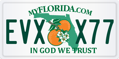 FL license plate EVXX77