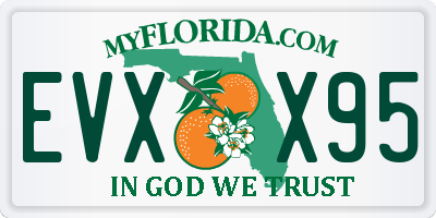 FL license plate EVXX95