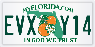 FL license plate EVXY14