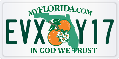 FL license plate EVXY17