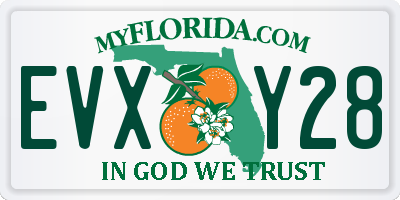 FL license plate EVXY28