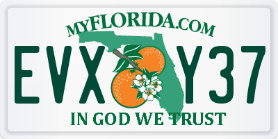 FL license plate EVXY37