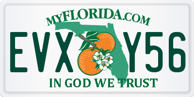 FL license plate EVXY56