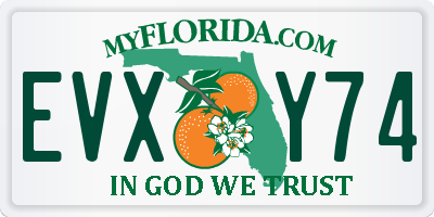 FL license plate EVXY74