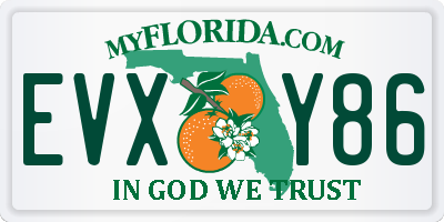 FL license plate EVXY86