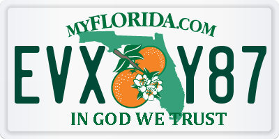 FL license plate EVXY87