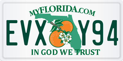 FL license plate EVXY94