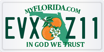 FL license plate EVXZ11