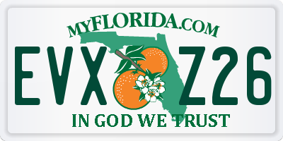 FL license plate EVXZ26