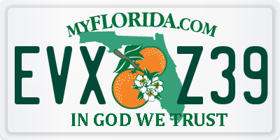 FL license plate EVXZ39