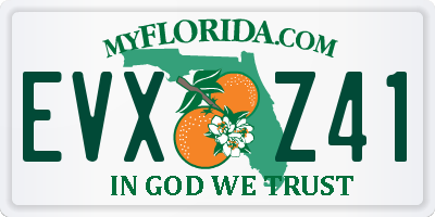 FL license plate EVXZ41
