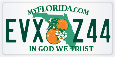 FL license plate EVXZ44