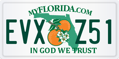 FL license plate EVXZ51
