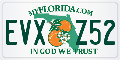 FL license plate EVXZ52