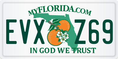 FL license plate EVXZ69